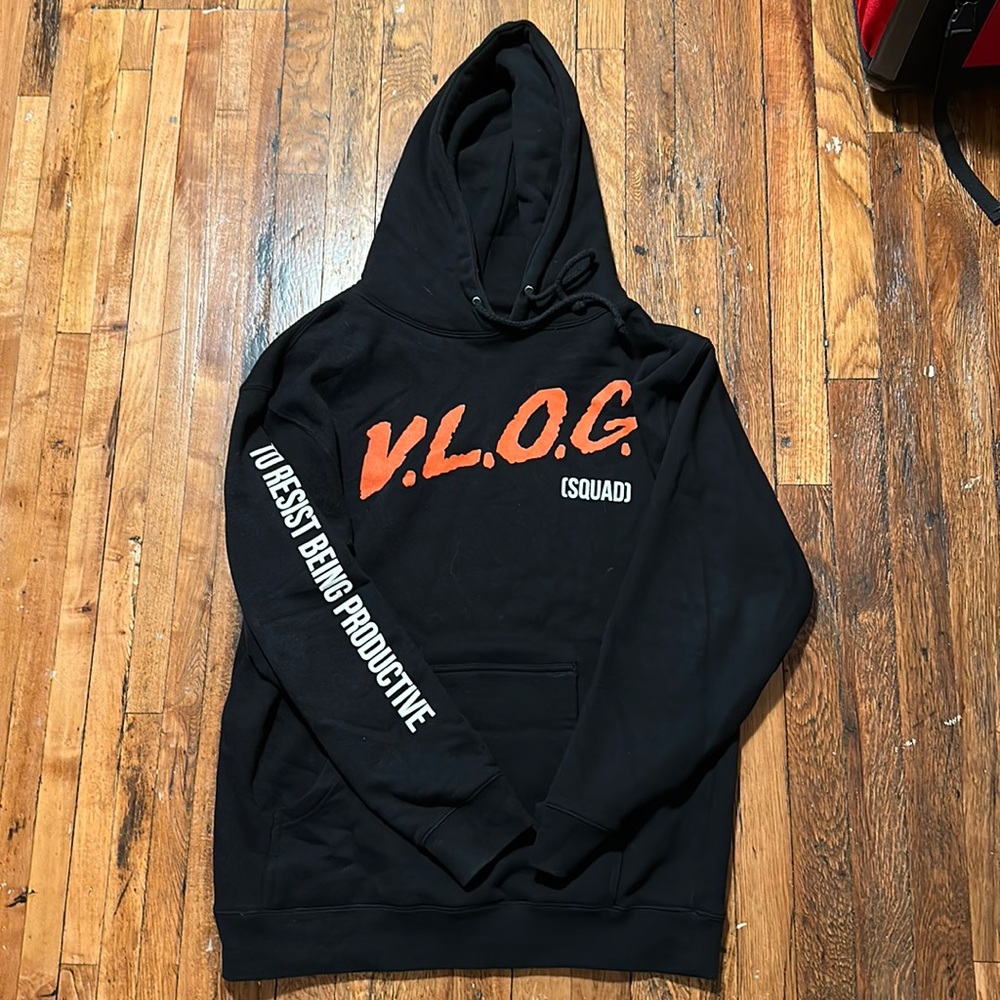 David Dobrik “VLOG Squad” Black Hoodie — Size Medium